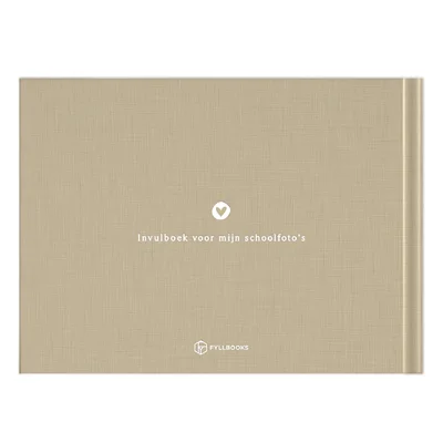 Mijn schooltijd schoolfotoboek - Linnen taupe Fyllbooks Mijn schooltijd schoolfotoboek - Linnen taupe Fyllbooks