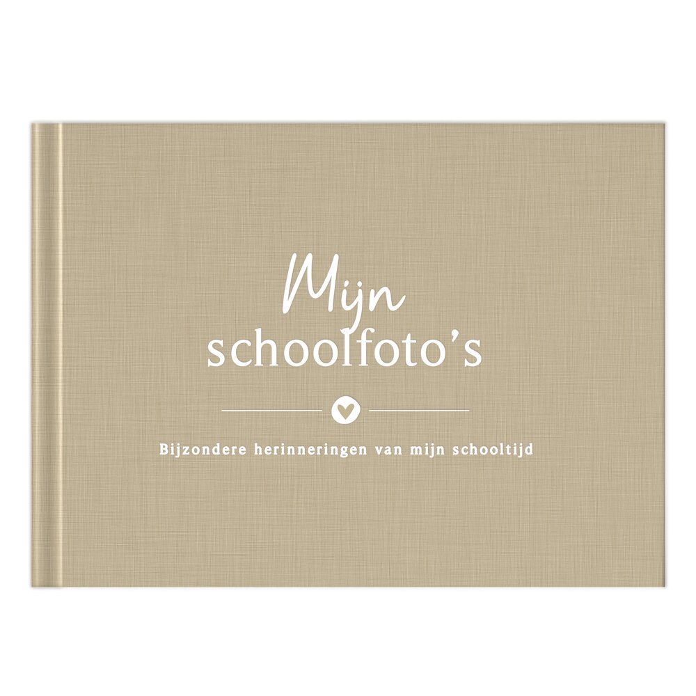 Mijn schooltijd schoolfotoboek - Linnen taupe Fyllbooks Mijn schooltijd schoolfotoboek - Linnen taupe Fyllbooks