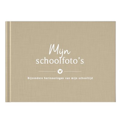 Mijn schooltijd schoolfotoboek - Linnen taupe Fyllbooks Mijn schooltijd schoolfotoboek - Linnen taupe Fyllbooks