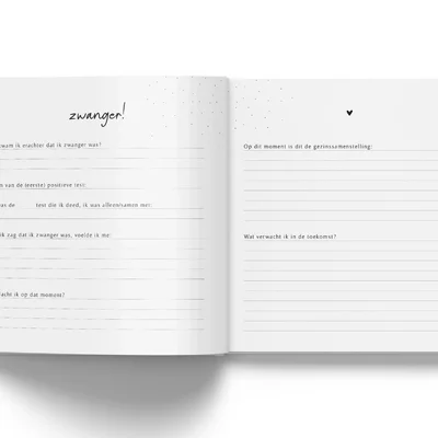 Mijn zwangerschap dagboek - Linnen Taupe Fyllbooks