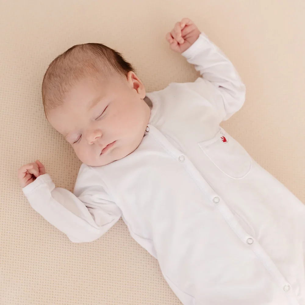 Sleepsuit 3-6M - Tencel Wit Sleepsuit 3-6M - Tencel Wit