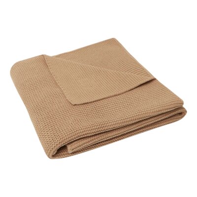 Deken Wieg 75x100cm Basic Knit Biscuit
