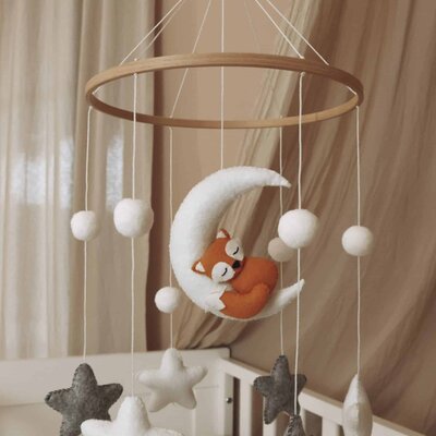 Babymobiel - handgemaakt Slapend Vosje Babymobiel - handgemaakt Slapend Vosje