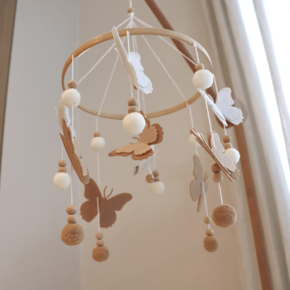 Babymobiel - handgemaakt Vlinders Babymobiel - handgemaakt Vlinders