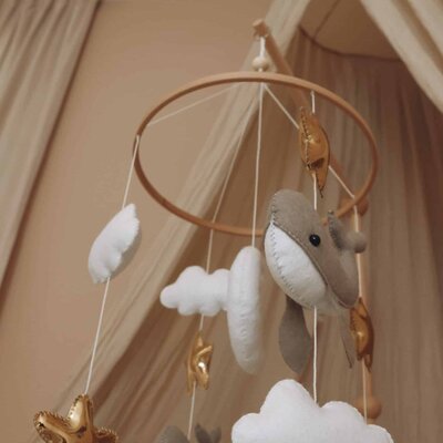 Babymobiel - handgemaakt Kleine walvissen Babymobiel - handgemaakt Kleine walvissen