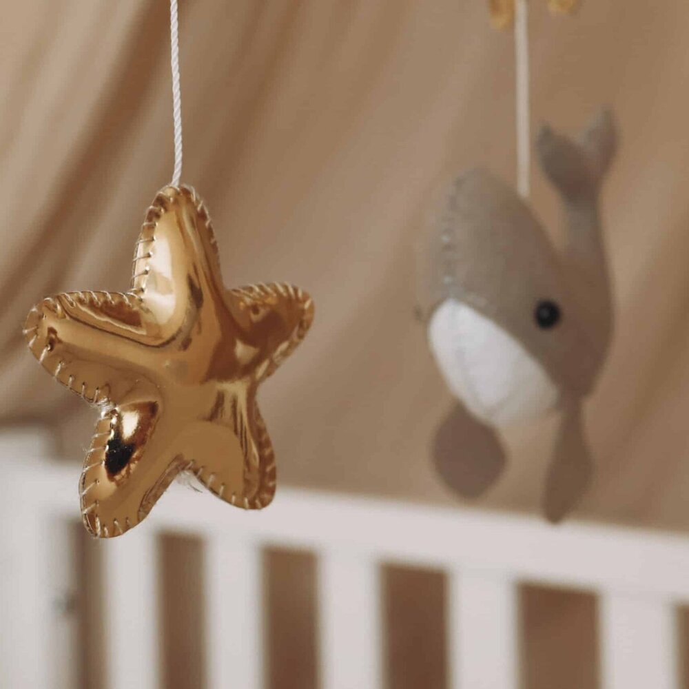 Babymobiel - handgemaakt Kleine walvissen Babymobiel - handgemaakt Kleine walvissen