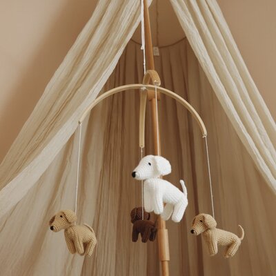 Babymobiel - handgemaakt gehaakte Hondjes Babymobiel - handgemaakt gehaakte Hondjes