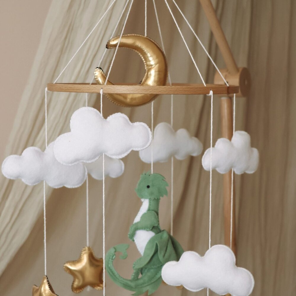 Babymobiel - handgemaakt Dinosaurus Babymobiel - handgemaakt Dinosaurus