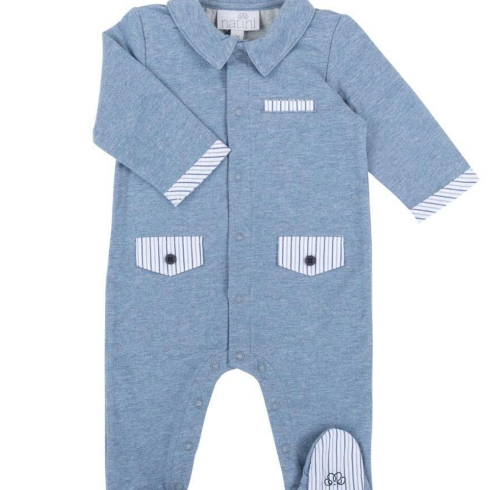 Babypakje met strepen accent Blauw