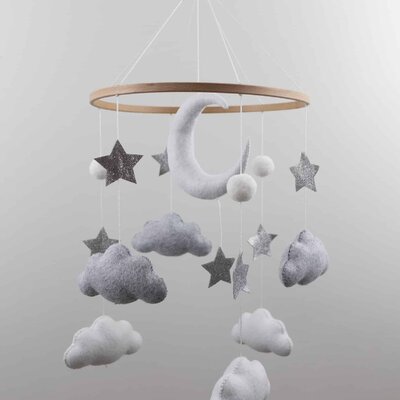 Babymobiel - handgemaakt Wolken en sterren Babymobiel - handgemaakt Wolken en sterren