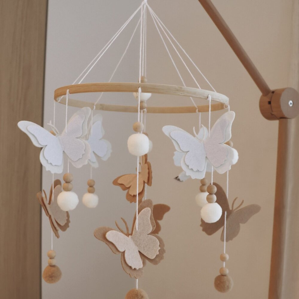 Babymobiel - handgemaakt Vlinders Babymobiel - handgemaakt Vlinders
