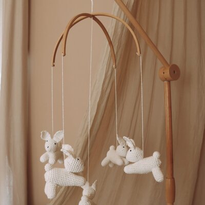 Babymobiel - handgemaakt gehaakte Konijntjes Babymobiel - handgemaakt gehaakte Konijntjes