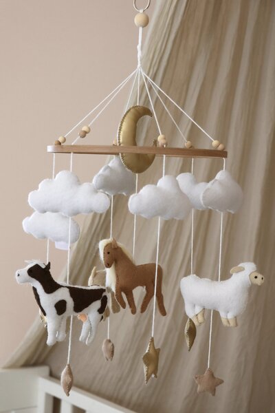 Babymobiel - handgemaakt Boerderijdieren