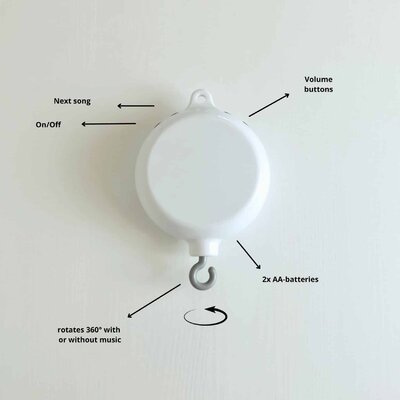 Babymobiel - muziekbox wit Babymobiel - muziekbox wit