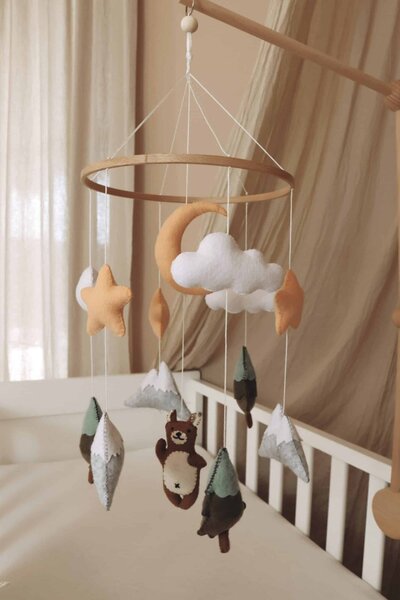 Babymobiel - handgemaakt Bruine beer