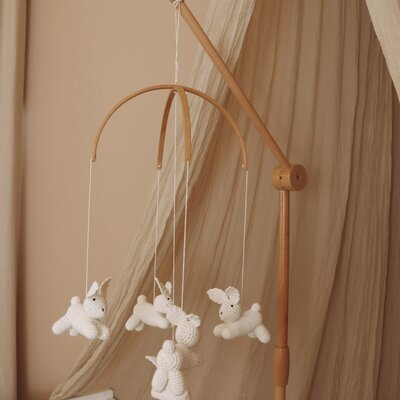 Babymobiel - handgemaakt gehaakte Konijntjes Babymobiel - handgemaakt gehaakte Konijntjes