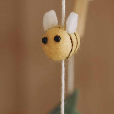 Babymobiel - handgemaakt Gele bijtjes Babymobiel - handgemaakt Gele bijtjes