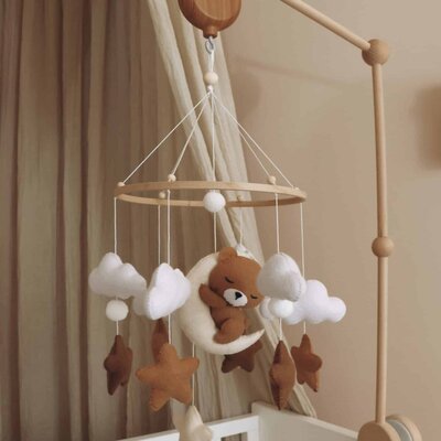 Houten arm babymobiel Houten arm babymobiel