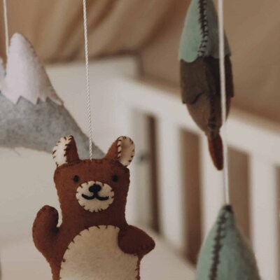 Babymobiel - handgemaakt Bruine beer Babymobiel - handgemaakt Bruine beer