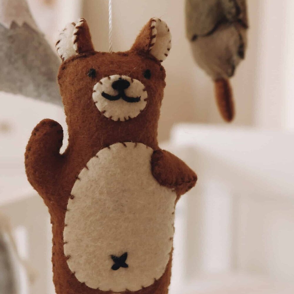 Babymobiel - handgemaakt Bruine beer Babymobiel - handgemaakt Bruine beer