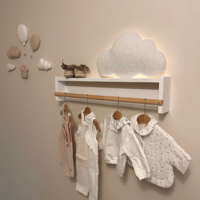 Small bouclé cloud 39 X 23 cm LED