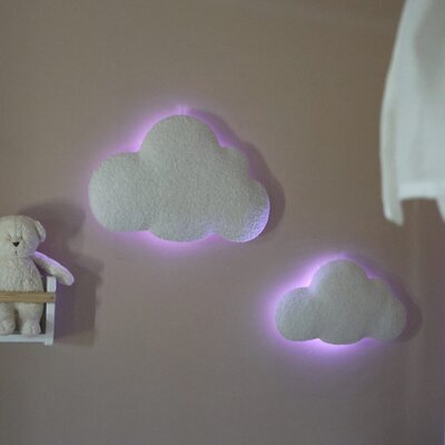 Small bouclé cloud 39 X 23 cm LED