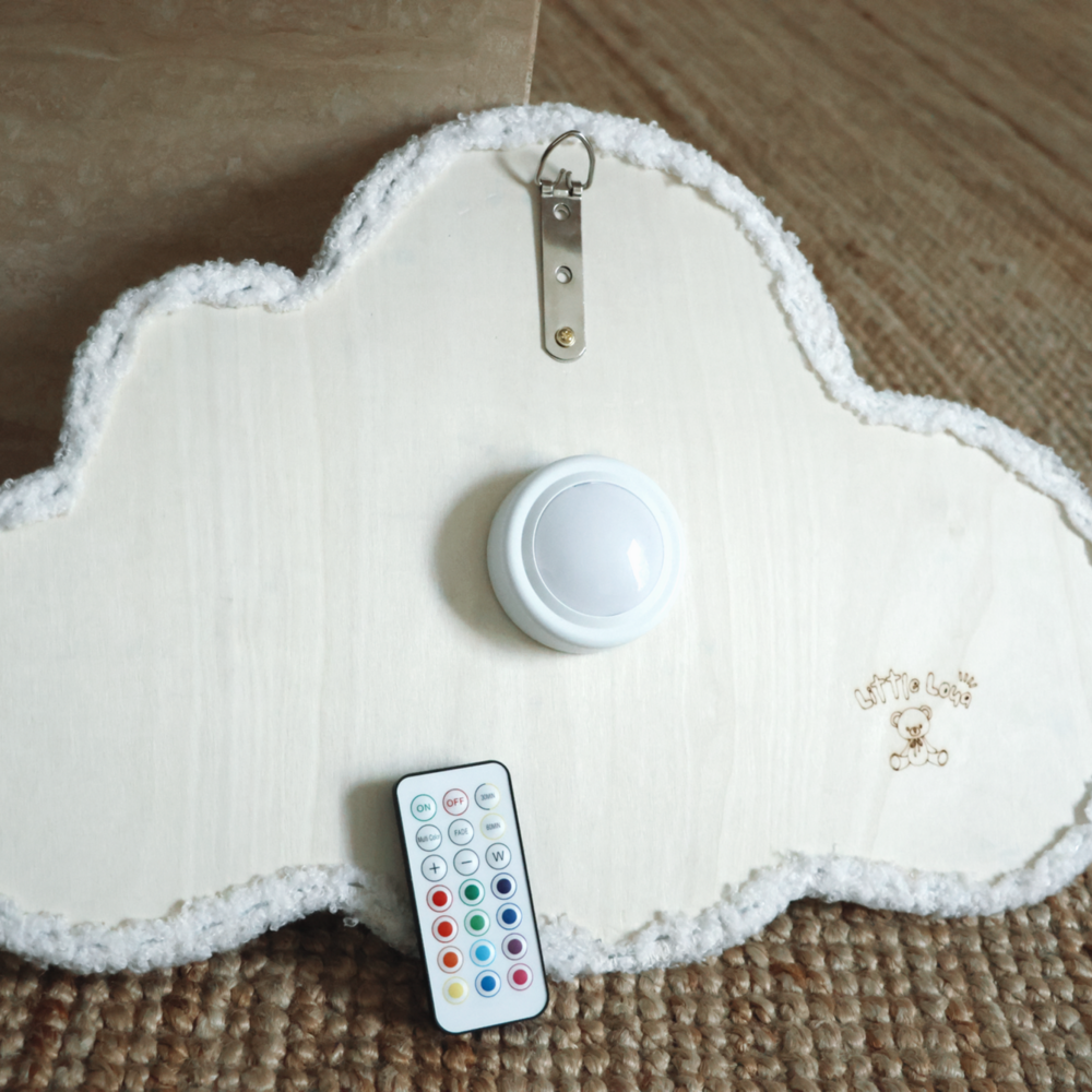 Small bouclé cloud 39 X 23 cm LED