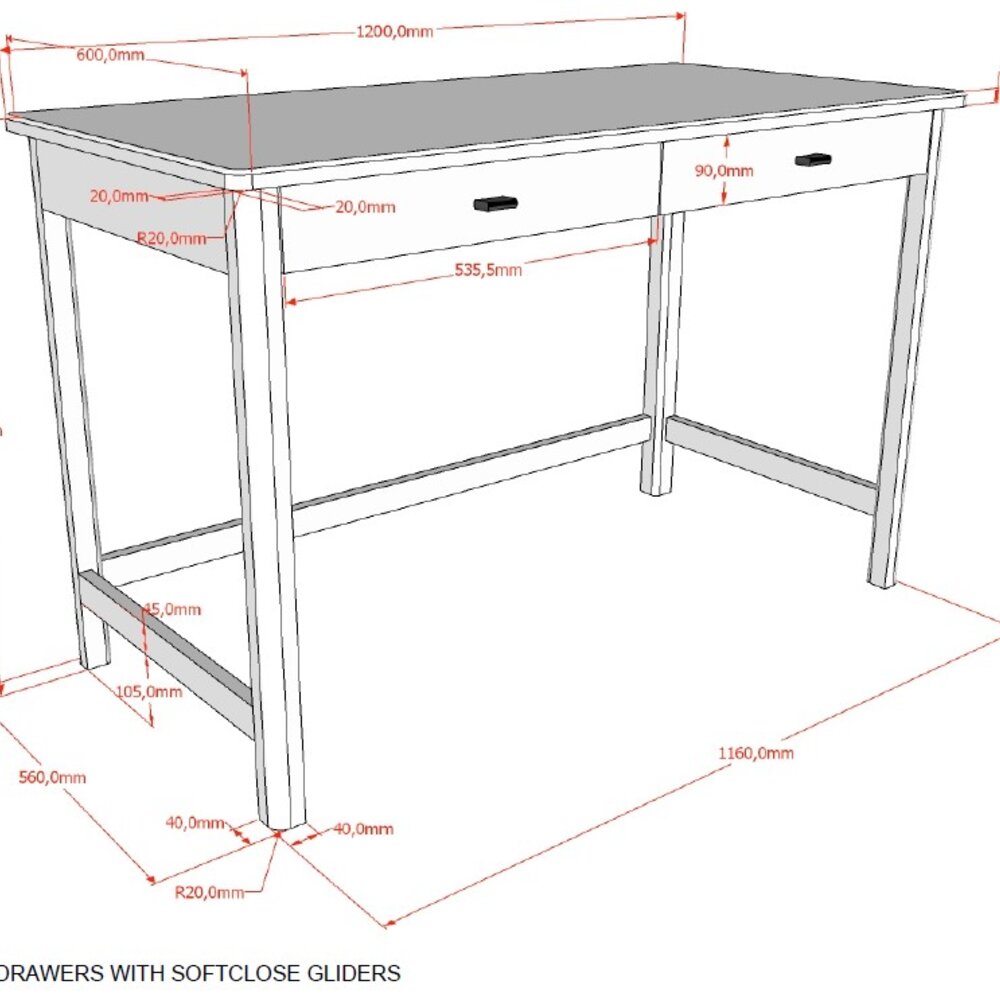 Forrest bureau Wit Forrest bureau Wit