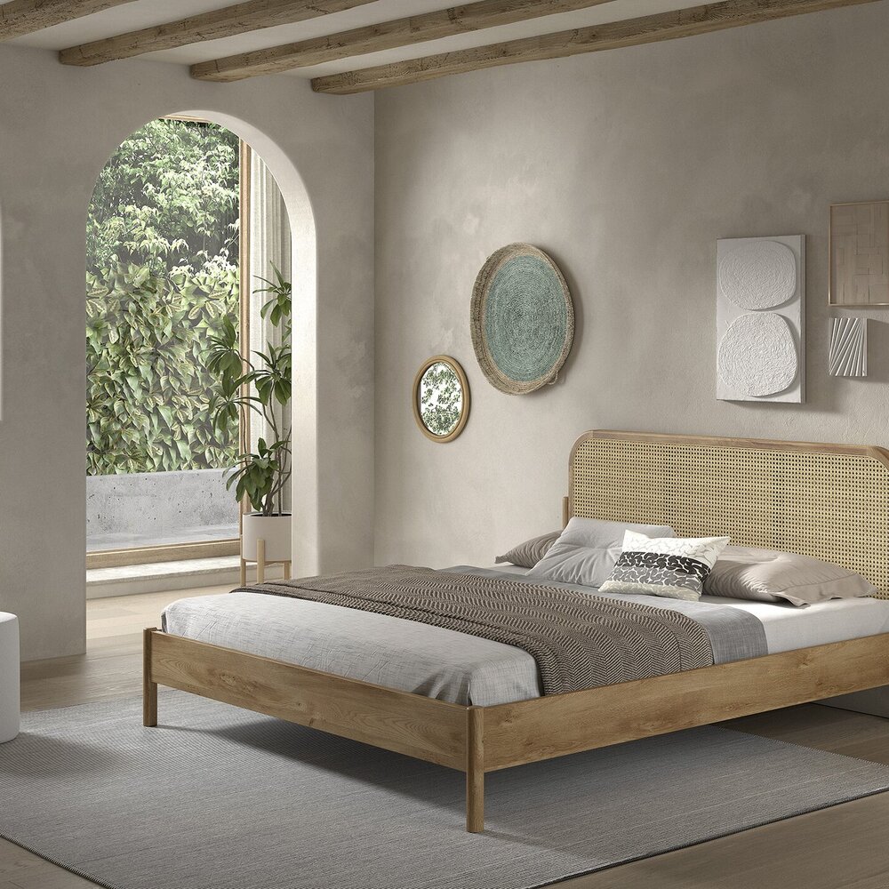 Olive bed 180 x 200 cm rotan eik - Olive bed 180 x 200 cm rotan eik -