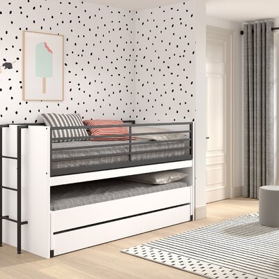 Sam halfhoogslaper (86) 90 x 200 cm Wit/zwart