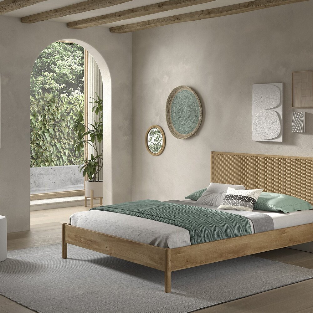 Olive bed 160 x 200 cm rope eik - Olive bed 160 x 200 cm rope eik -