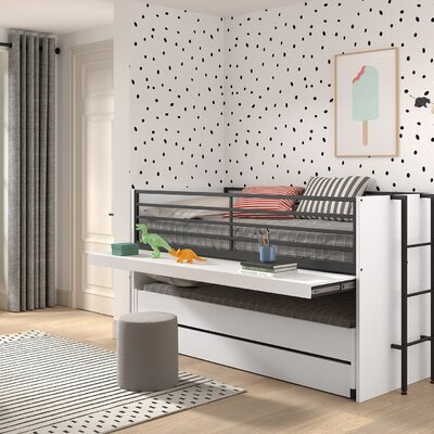 Sam halfhoogslaper (86) 90 x 200 cm Wit/zwart