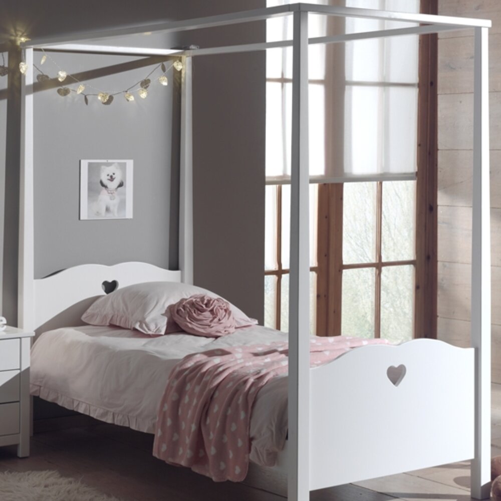 Amori hemelbed 90 x 200 cm Wit Amori hemelbed 90 x 200 cm Wit