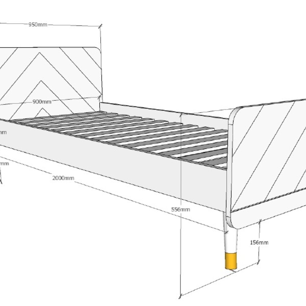 Billy bed 90 x 200 cm Terra pink Billy bed 90 x 200 cm Terra pink