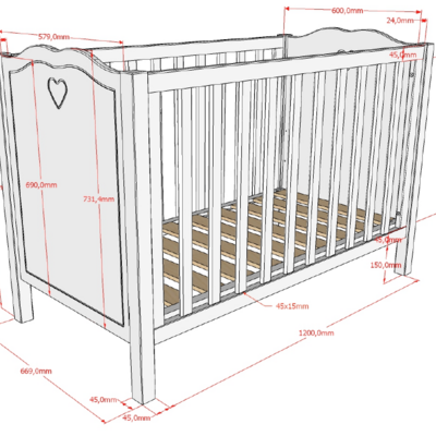 Amori babybed 60 x 120 cm Wit