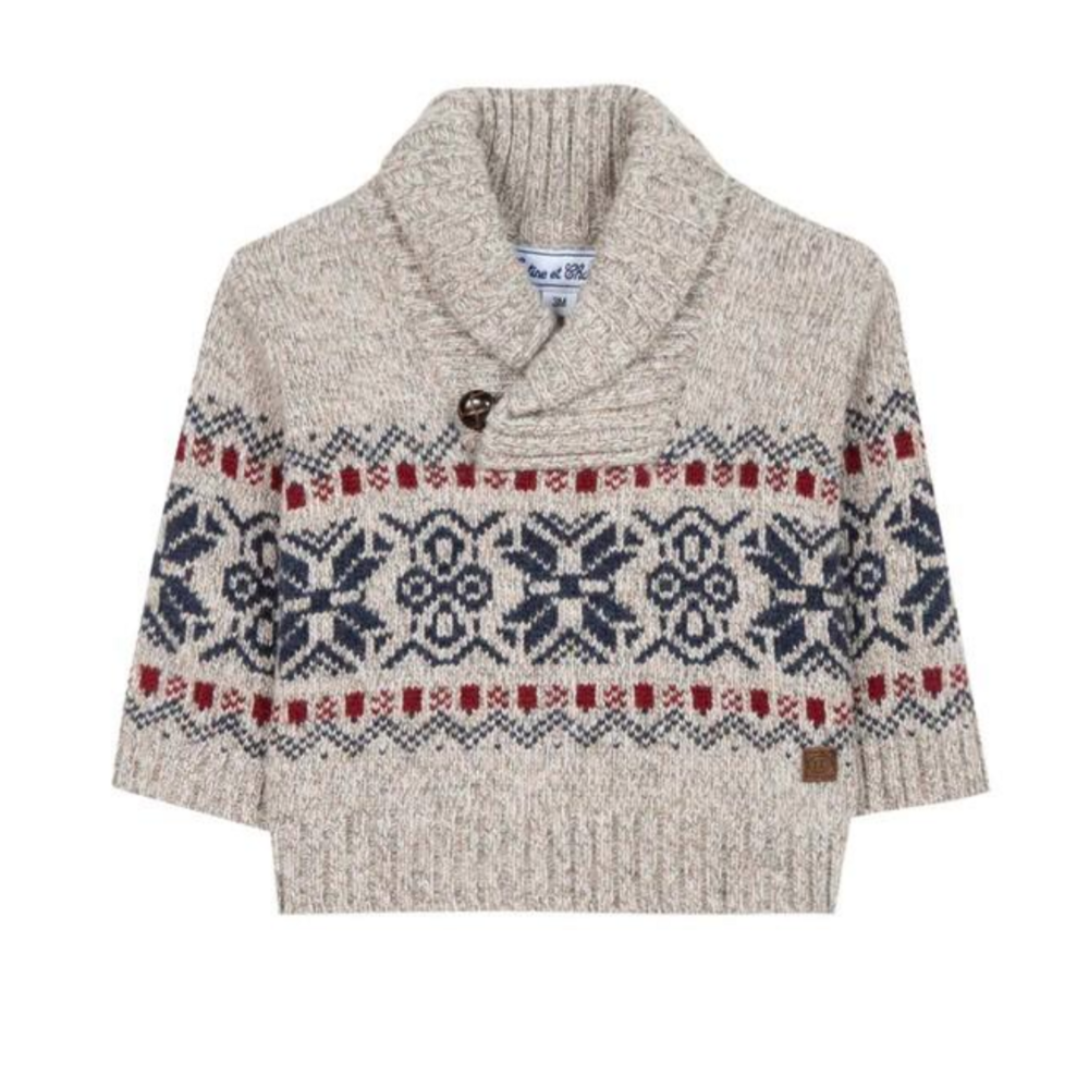 Trui met wintermotief Beige
