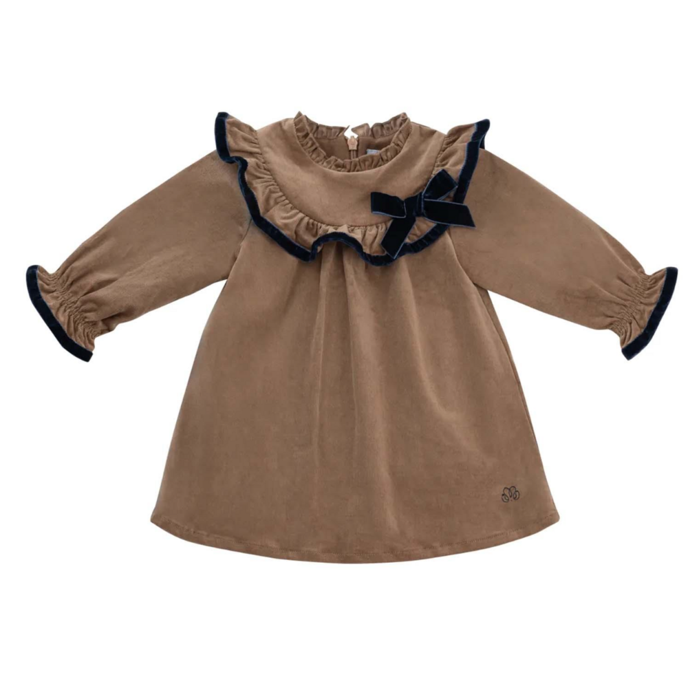 Jurk amalia taupe - dark blue Taupe