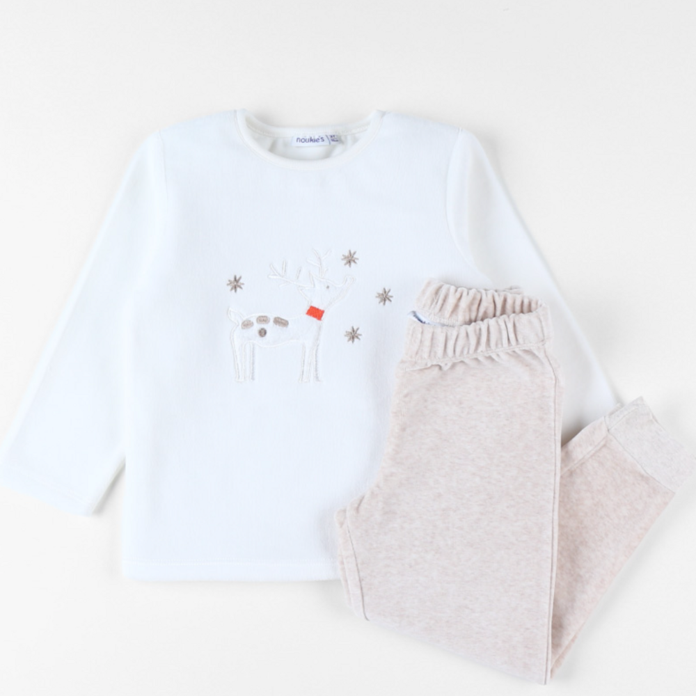 2-Delige pyjama met winter print Wit