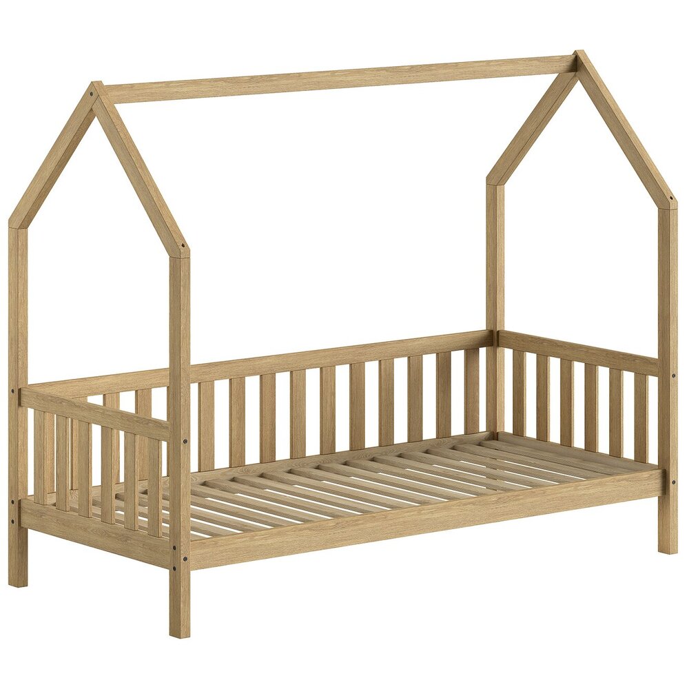 Cabane Nature huisbed met hekje 90 x 200 cm Eik