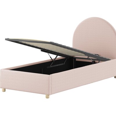 Moon storage bed 90 x 200 cm bouclé Roze