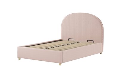 Moon storage bed 140 x 200 cm bouclé Roze