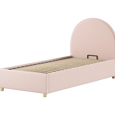 Moon storage bed 90 x 200 cm bouclé Roze
