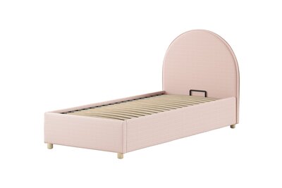 Moon storage bed 90 x 200 cm bouclé Roze
