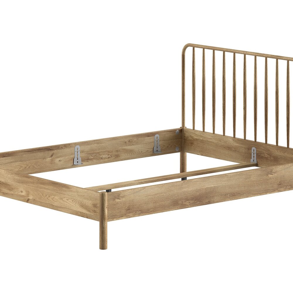 Olive bed 160 x 200 cm spindle eik Eik