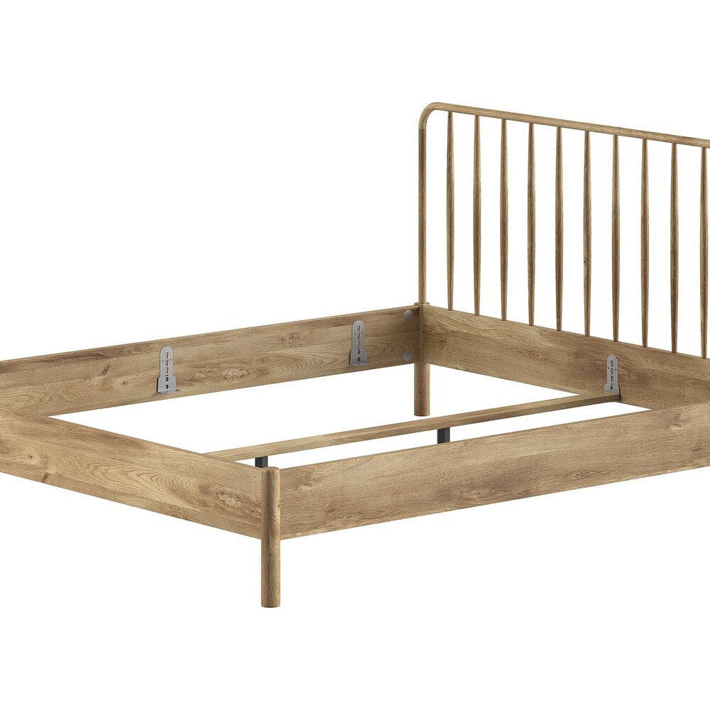 Olive bed 180 x 200 cm spindle Eik