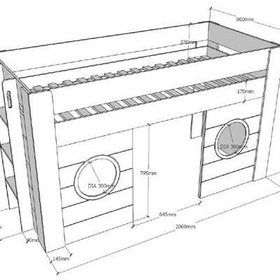 Freya halfhoogslaper 90 x 200 cm Wit
