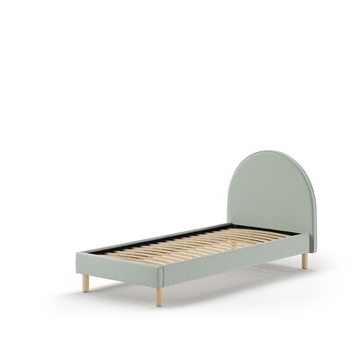 Moon bed 90 x 200 cm bouclé Olijfgroen