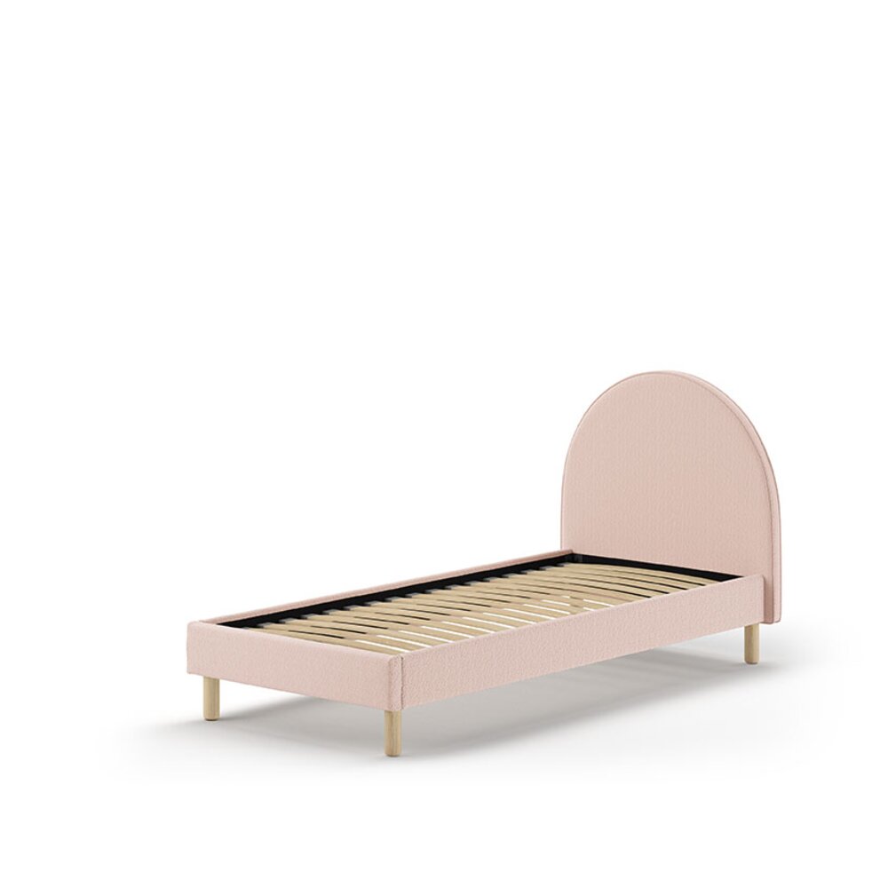 Moon bed 90 x 200 cm bouclé Roze