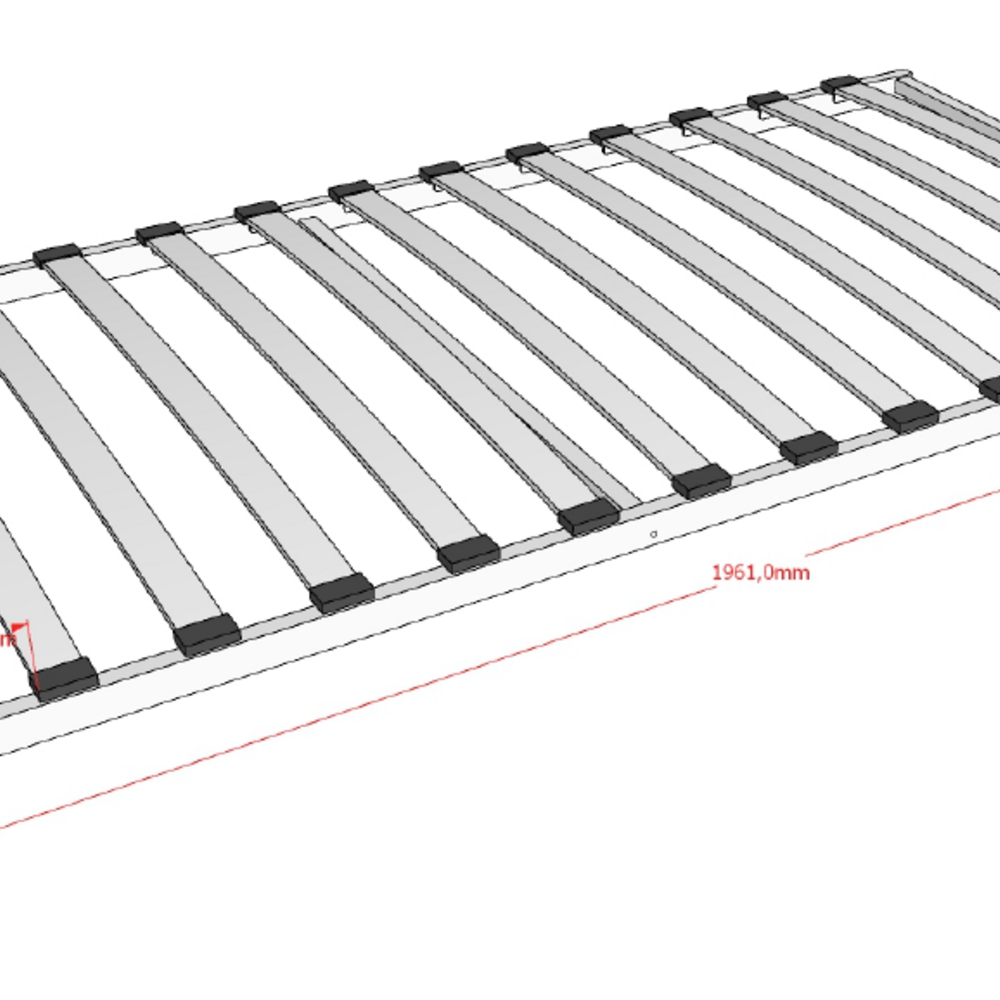 Lattenbodem kader 13 latten 90 x 200 cm