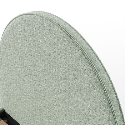 Moon bed 90 x 200 cm bouclé Olijfgroen